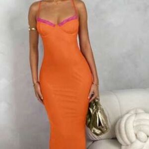Summer Breeze Orange Bodycon Dress